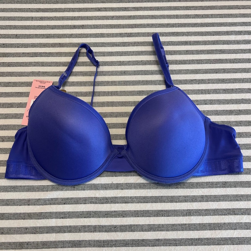 Juicy Couture Intimates Purple Push Up Bra Logo Band 38C NWT 6559-28